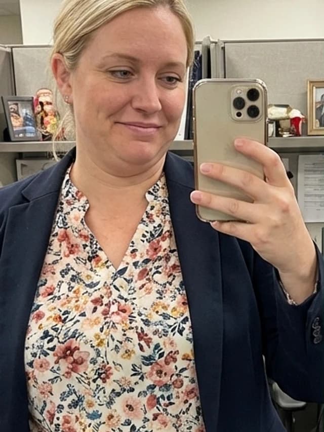 A patient before her Vitalex Health weight-loss program