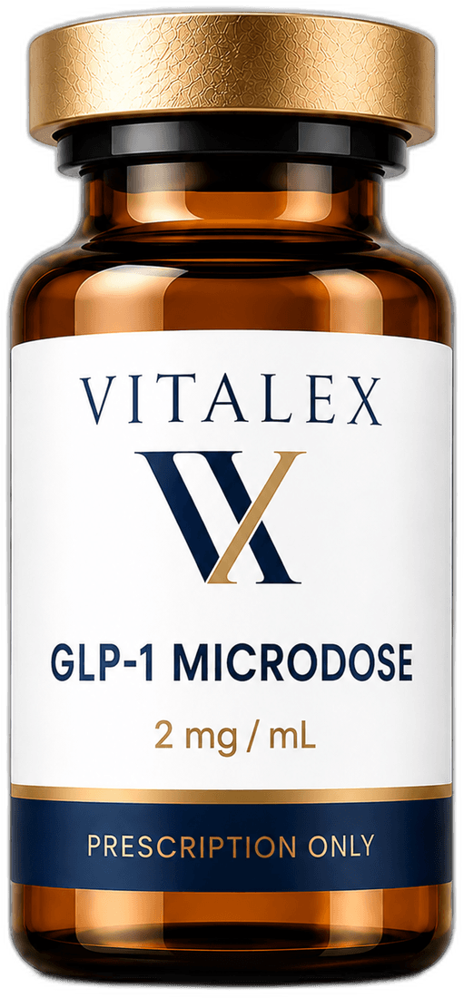 Vitalex Health GLP-1 Microdose protocol — clinical still life